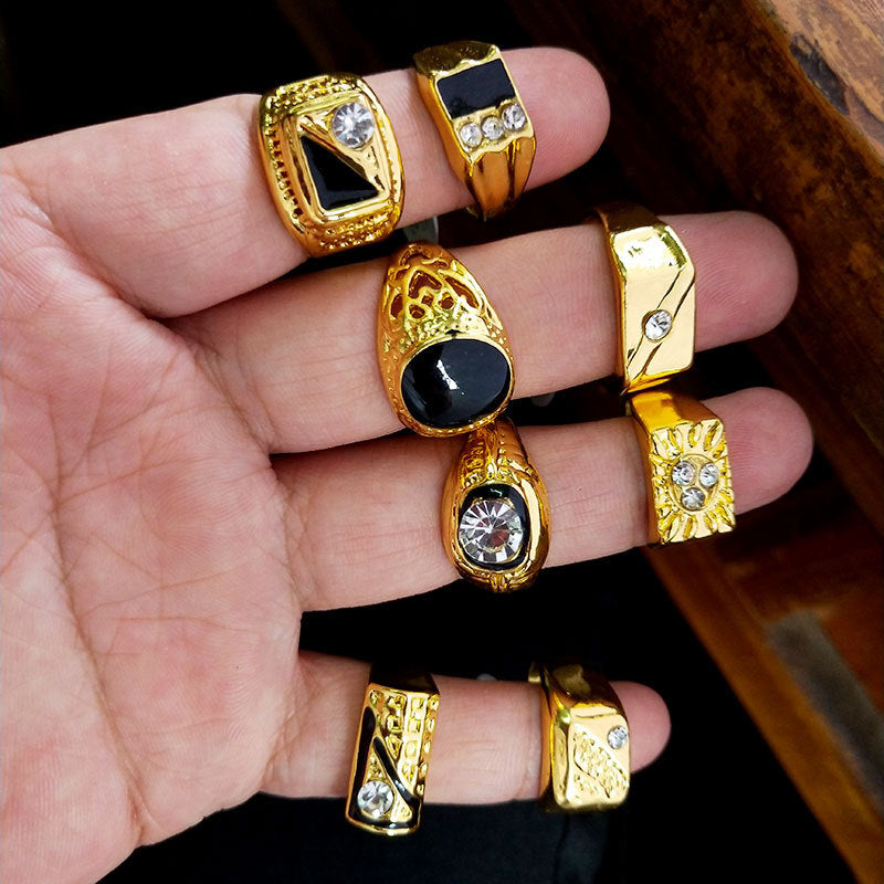 50pcs/ Box Mixed Men's Rings