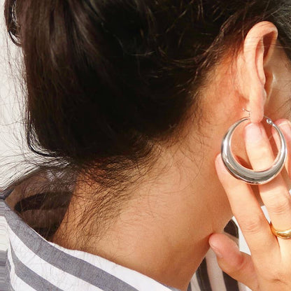 Galene Non-Tarnish Classic Large Hoop Earring