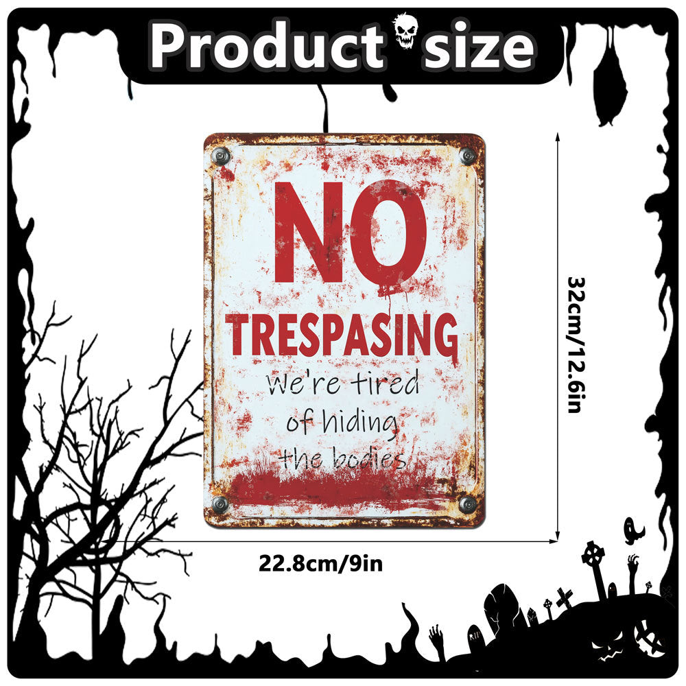 Halloween Decorations PP Hanging Sign,Welcome To Our Haunted House Door Hanger Sign For Outdoor Home Farmhouse Wall Window Yard,Party Supplies Halloween