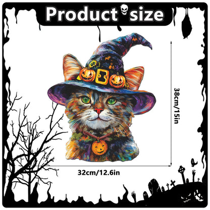 Halloween Decorations PP Hanging Sign,Welcome To Our Haunted House Door Hanger Sign For Outdoor Home Farmhouse Wall Window Yard,Party Supplies Halloween