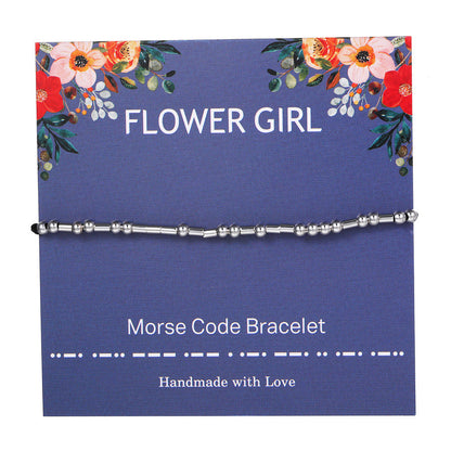 "ADORE YOU" Handmade Morse Code Bracelets