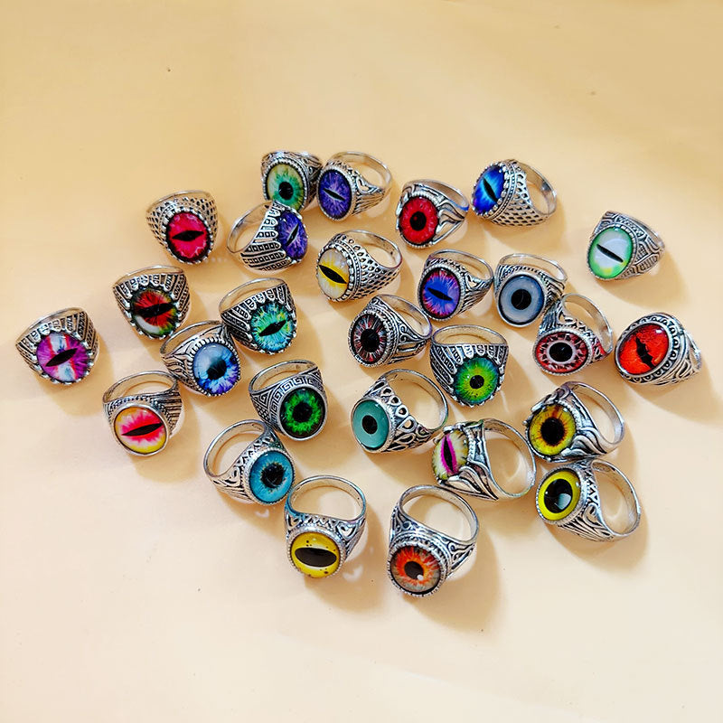 50pcs/ Box Mixed Demon Eye Rings