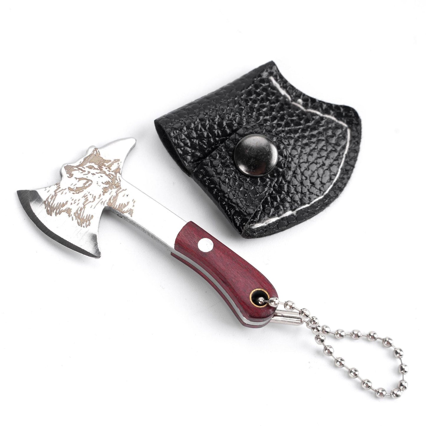 Damascus Pattern Mini Knife with Protective Sleeve