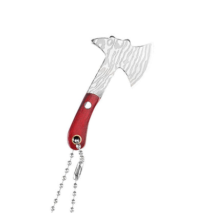 Damascus Pattern Mini Knife with Protective Sleeve