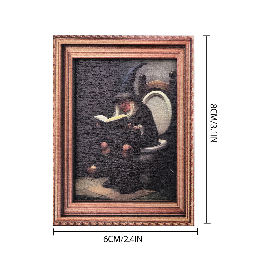 Halloween Retro Photo Frame Magnetic Fridge Magnet Wooden Poster Fridge Magnet Home Decoration Refrigerator Magnets