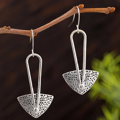 Vintage Geometric Spiral Earrings
