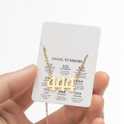 Lucky Number 000-999 Stainless Steel Necklace