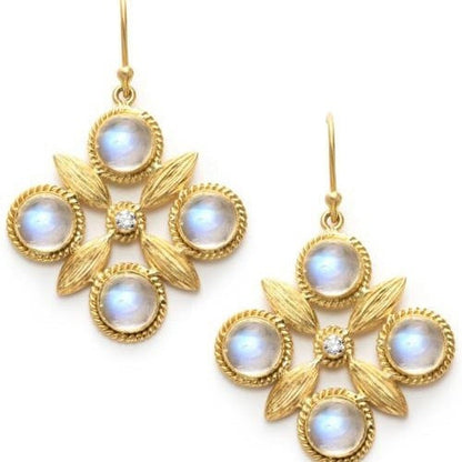 Enamel colored glass personality earrings