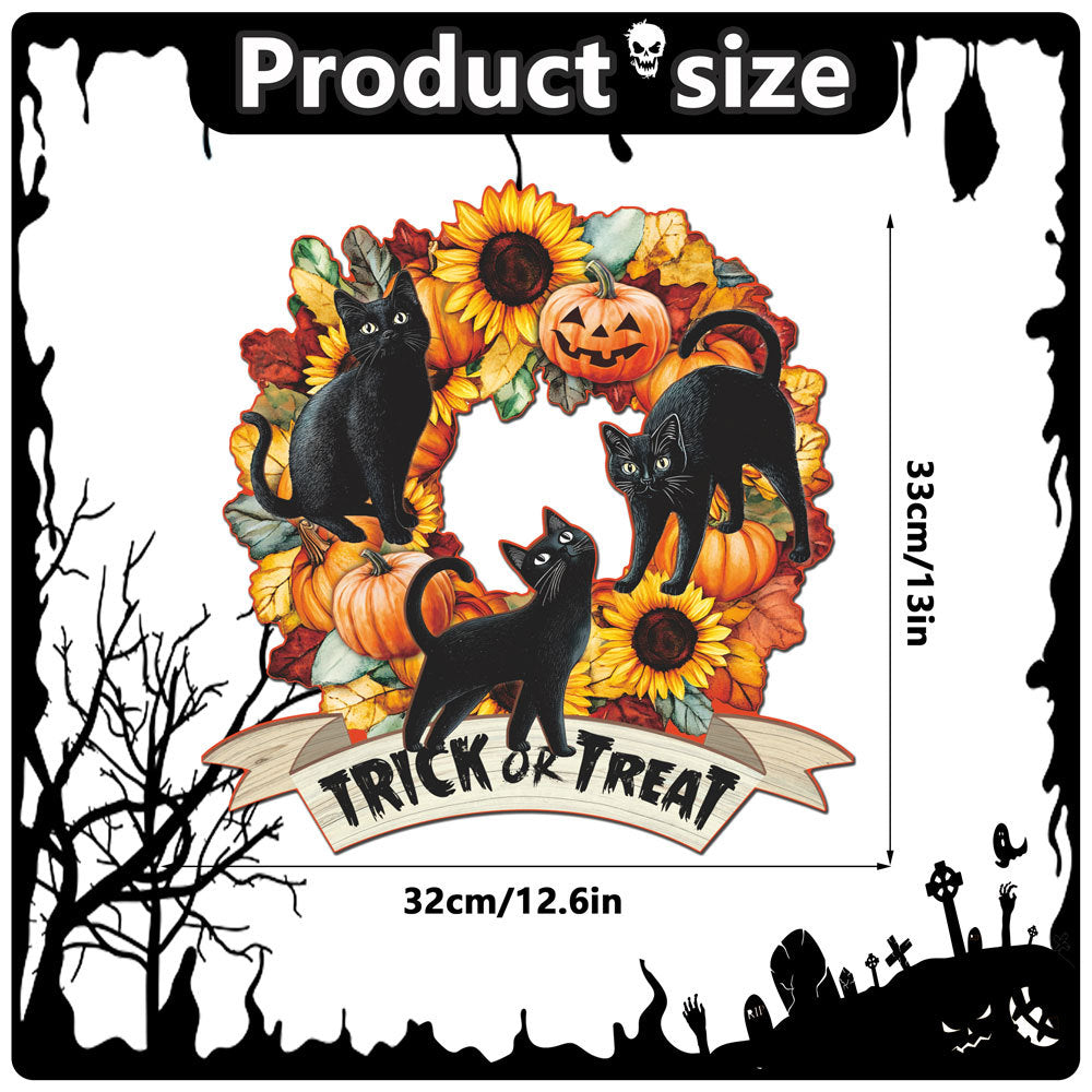 Halloween Decorations PP Hanging Sign,Welcome To Our Haunted House Door Hanger Sign For Outdoor Home Farmhouse Wall Window Yard,Party Supplies Halloween