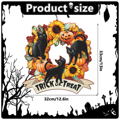 Halloween Decorations PP Hanging Sign,Welcome To Our Haunted House Door Hanger Sign For Outdoor Home Farmhouse Wall Window Yard,Party Supplies Halloween