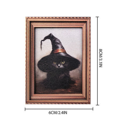 Halloween Retro Photo Frame Magnetic Fridge Magnet Wooden Poster Fridge Magnet Home Decoration Refrigerator Magnets