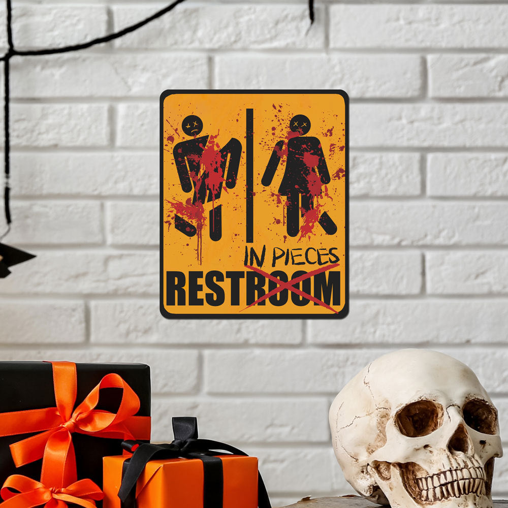Halloween Decorations PP Hanging Sign,Welcome To Our Haunted House Door Hanger Sign For Outdoor Home Farmhouse Wall Window Yard,Party Supplies Halloween
