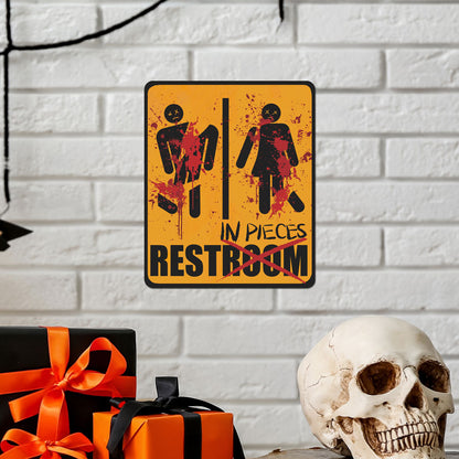 Halloween Decorations PP Hanging Sign,Welcome To Our Haunted House Door Hanger Sign For Outdoor Home Farmhouse Wall Window Yard,Party Supplies Halloween