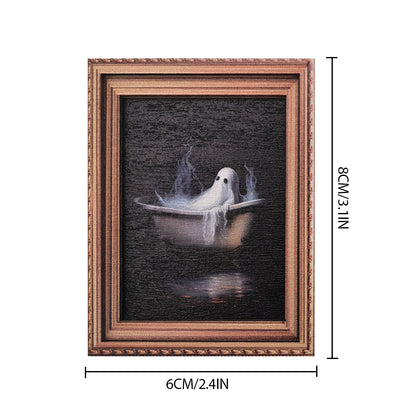 Halloween Retro Photo Frame Magnetic Fridge Magnet Wooden Poster Fridge Magnet Home Decoration Refrigerator Magnets