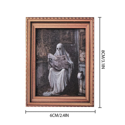 Halloween Retro Photo Frame Magnetic Fridge Magnet Wooden Poster Fridge Magnet Home Decoration Refrigerator Magnets