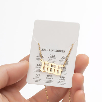 Lucky Number 000-999 Stainless Steel Necklace
