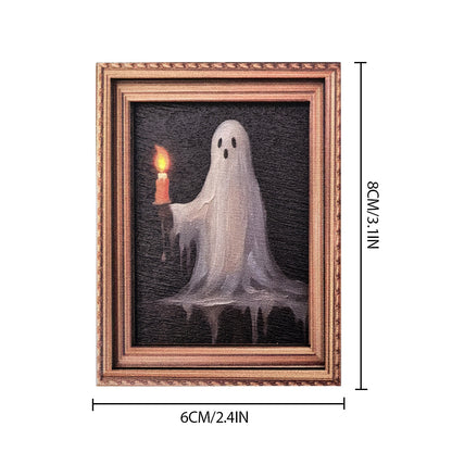 Halloween Retro Photo Frame Magnetic Fridge Magnet Wooden Poster Fridge Magnet Home Decoration Refrigerator Magnets