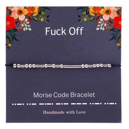 “Fuck Off”Morse Code Bracelets