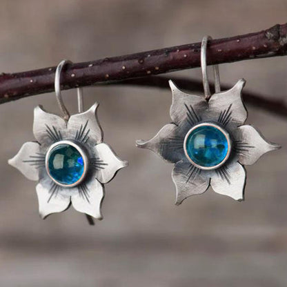 Enamel colored glass personality earrings