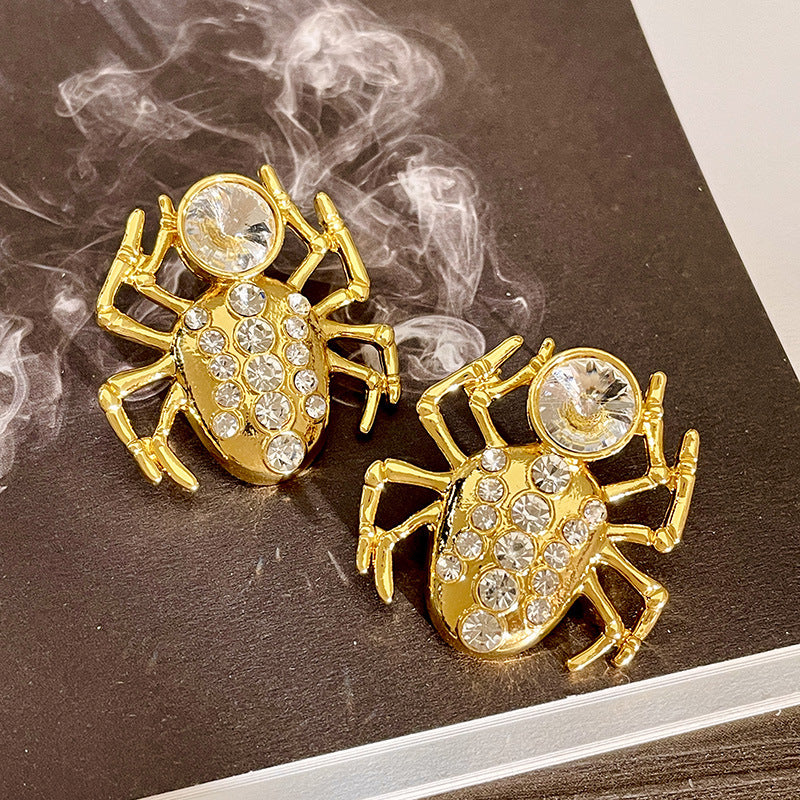 Vintage Gold Pearl Earrings Tassel Stud Earrings No Piercing Ear Clip