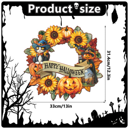 Halloween Decorations PP Hanging Sign,Welcome To Our Haunted House Door Hanger Sign For Outdoor Home Farmhouse Wall Window Yard,Party Supplies Halloween