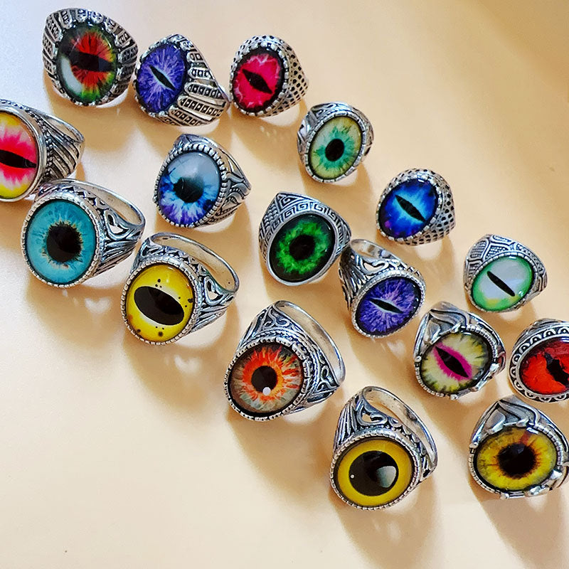 50pcs/ Box Mixed Demon Eye Rings