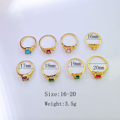 100pcs/ Box Mixed Classic Zirconia Rings