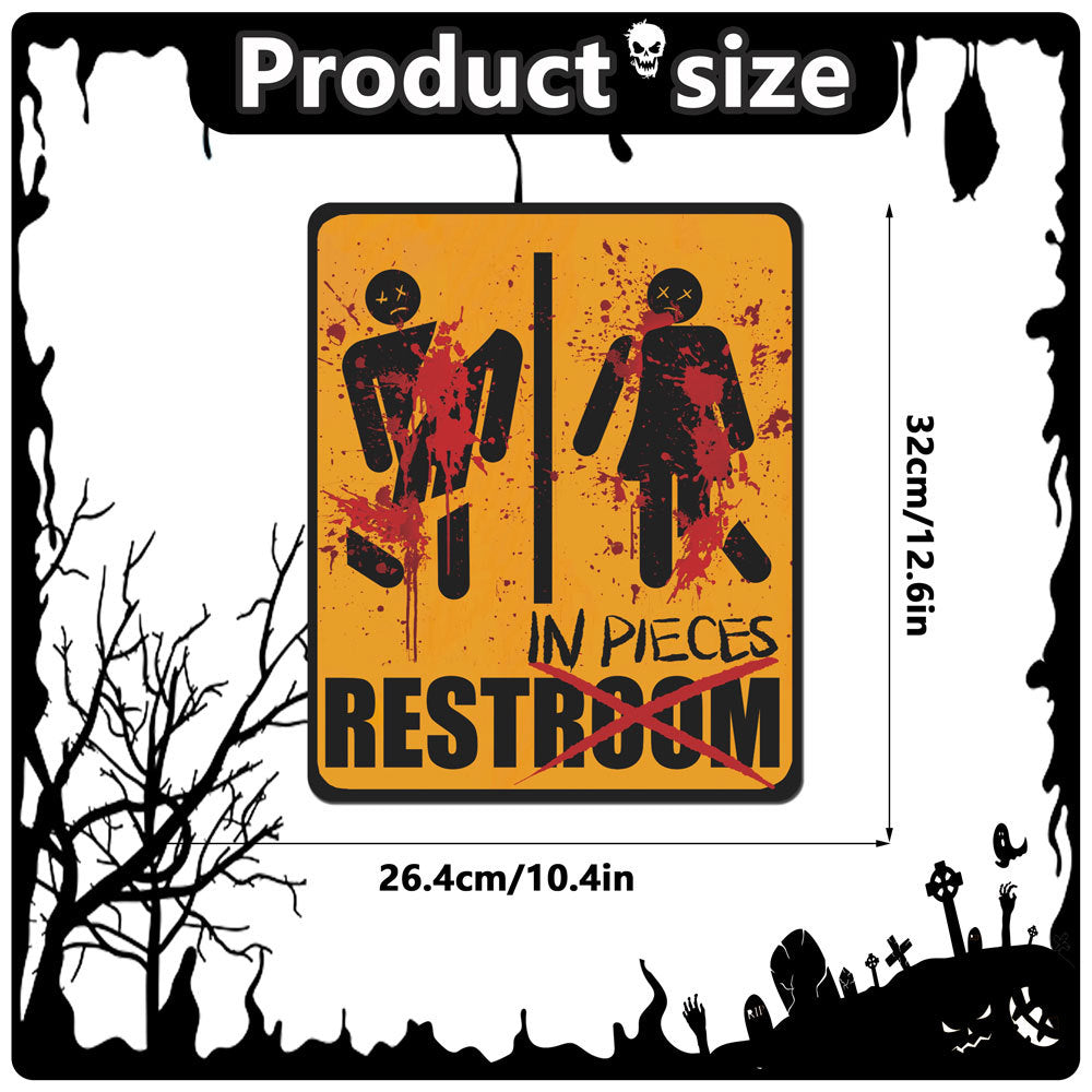 Halloween Decorations PP Hanging Sign,Welcome To Our Haunted House Door Hanger Sign For Outdoor Home Farmhouse Wall Window Yard,Party Supplies Halloween