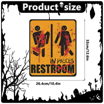Halloween Decorations PP Hanging Sign,Welcome To Our Haunted House Door Hanger Sign For Outdoor Home Farmhouse Wall Window Yard,Party Supplies Halloween