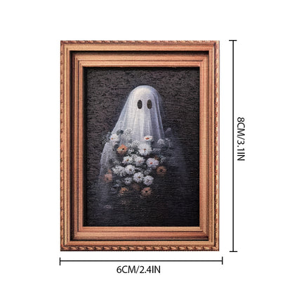 Halloween Retro Photo Frame Magnetic Fridge Magnet Wooden Poster Fridge Magnet Home Decoration Refrigerator Magnets